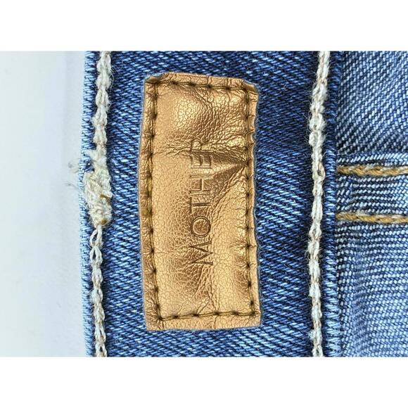 Mother The Stunner Zip Ankle Step Fray Distressed Skinny Jeans Size 29 - Picture 3 of 9